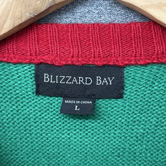 Blizzard Bay Christmas Sweater Cat Mugshot Size L Funny Ugly Xmas Tree Destroyer - Picture 4 of 10